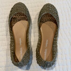 Mini Melissa Campana Glitter Flats